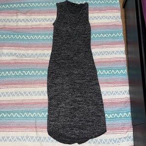 Aritzia Wilfred Free Bruni grey heather knit midi sleeveless dress